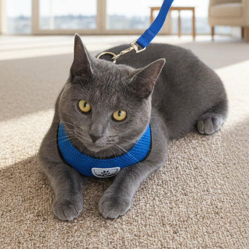 Harnais et laisse pour animaux de compagnie pour chats et chiens.