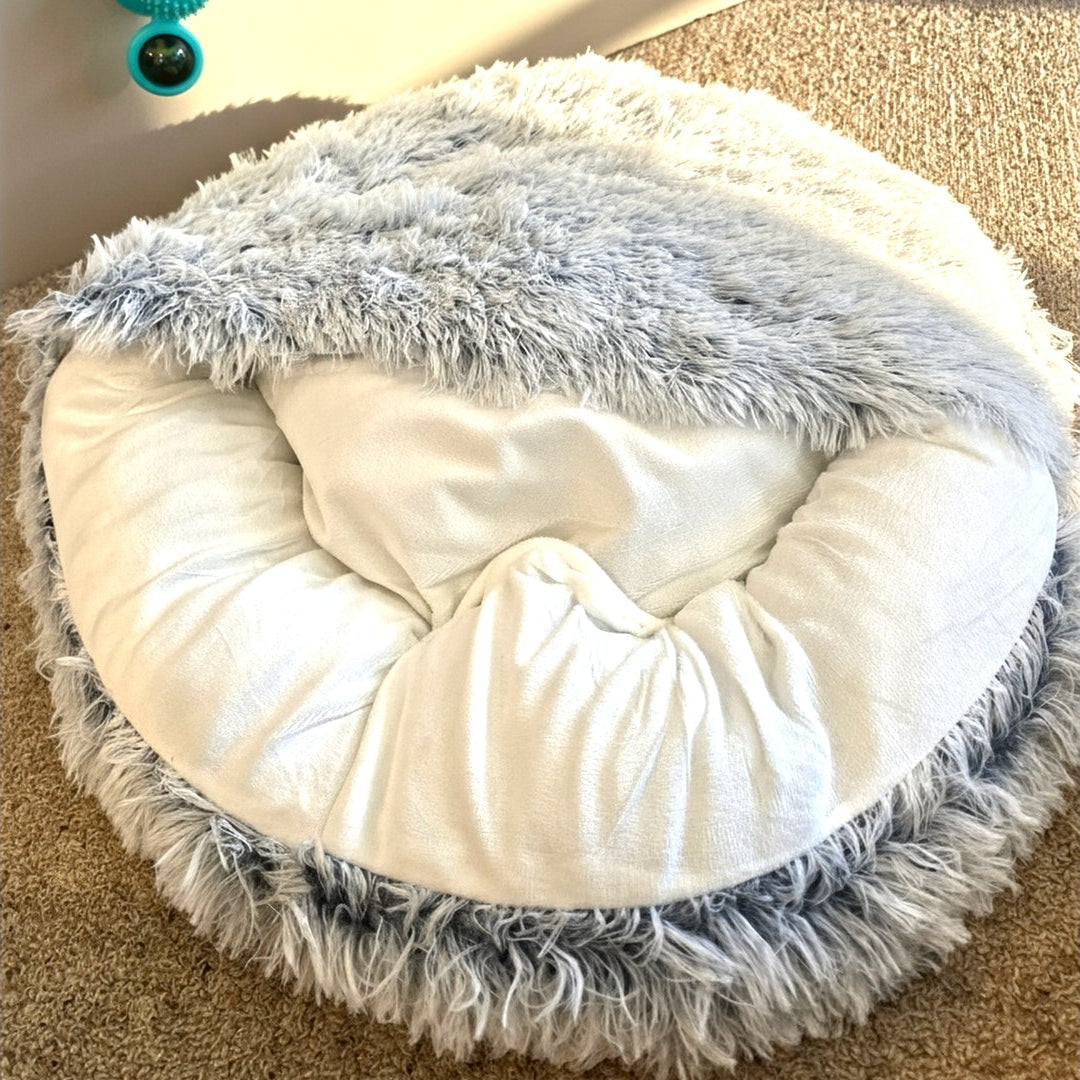 Semi-Enclosed Plush Cats Bed