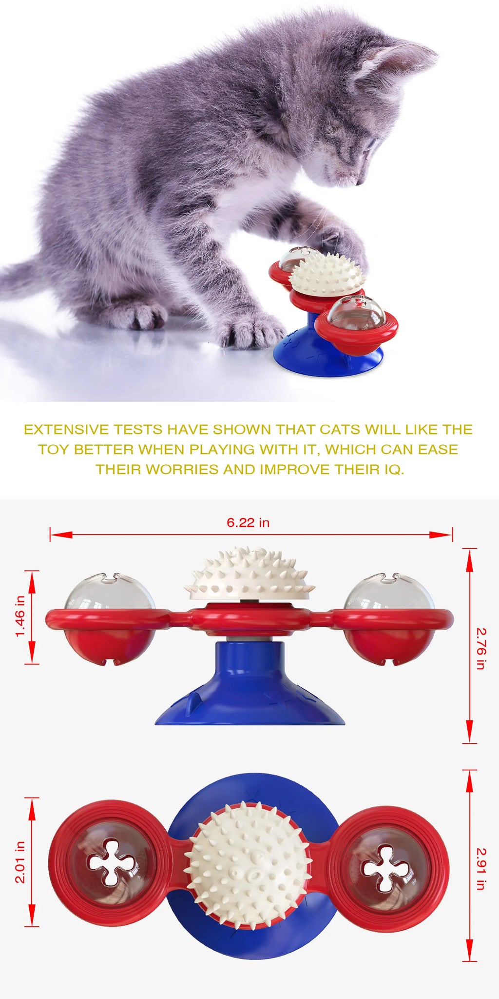Moulin à vent interactif pour chat