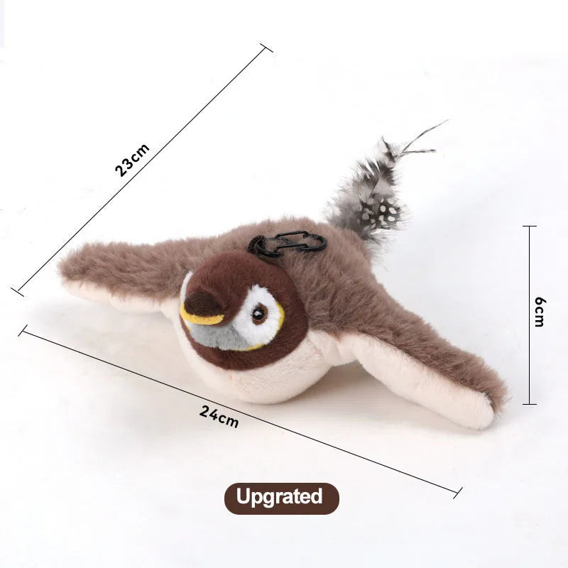 Chirping Plush Bird Toy for Cats