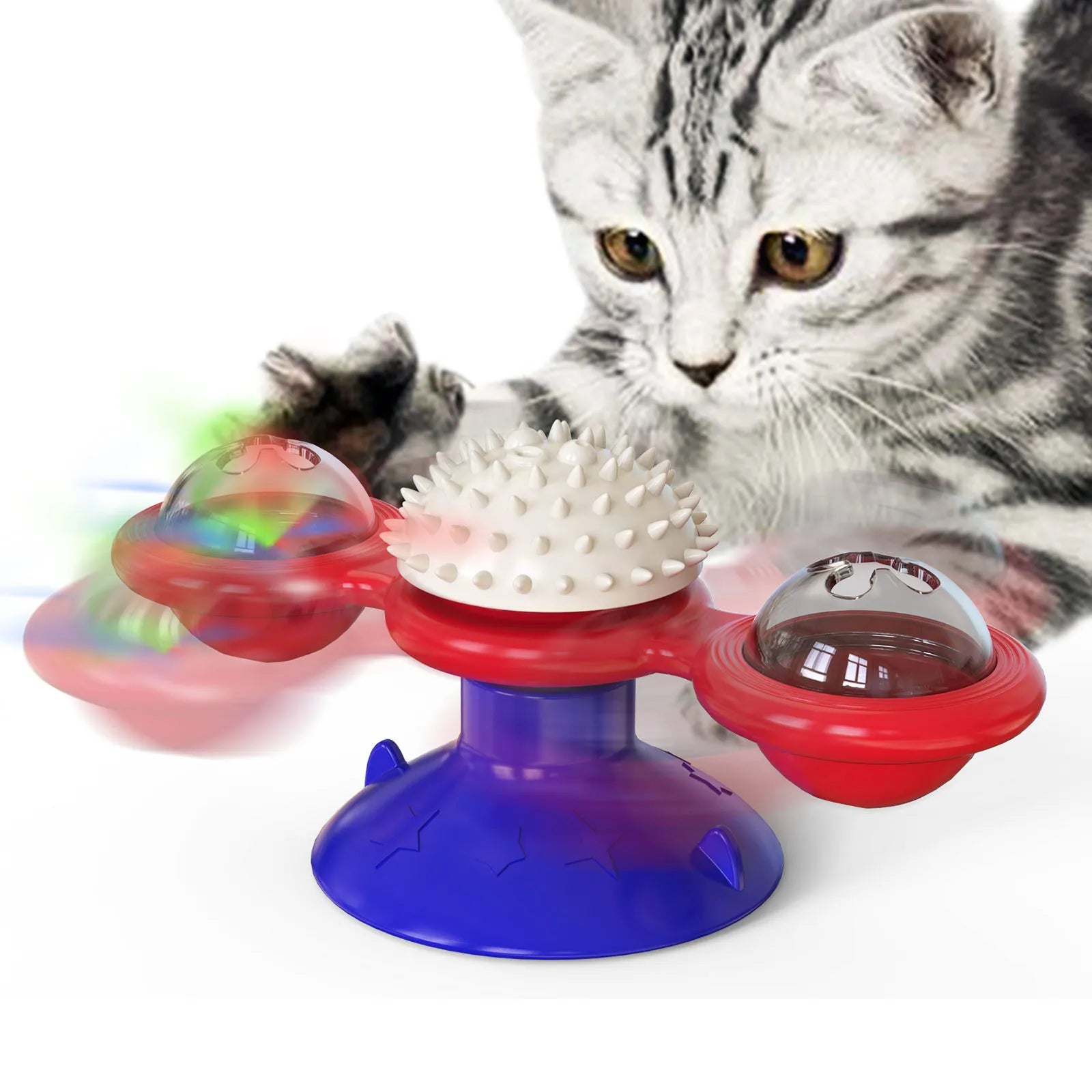 Moulin à vent interactif pour chat