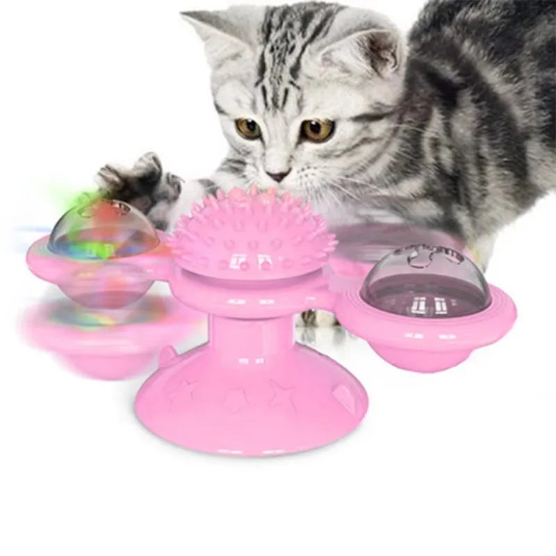 Moulin à vent interactif pour chat