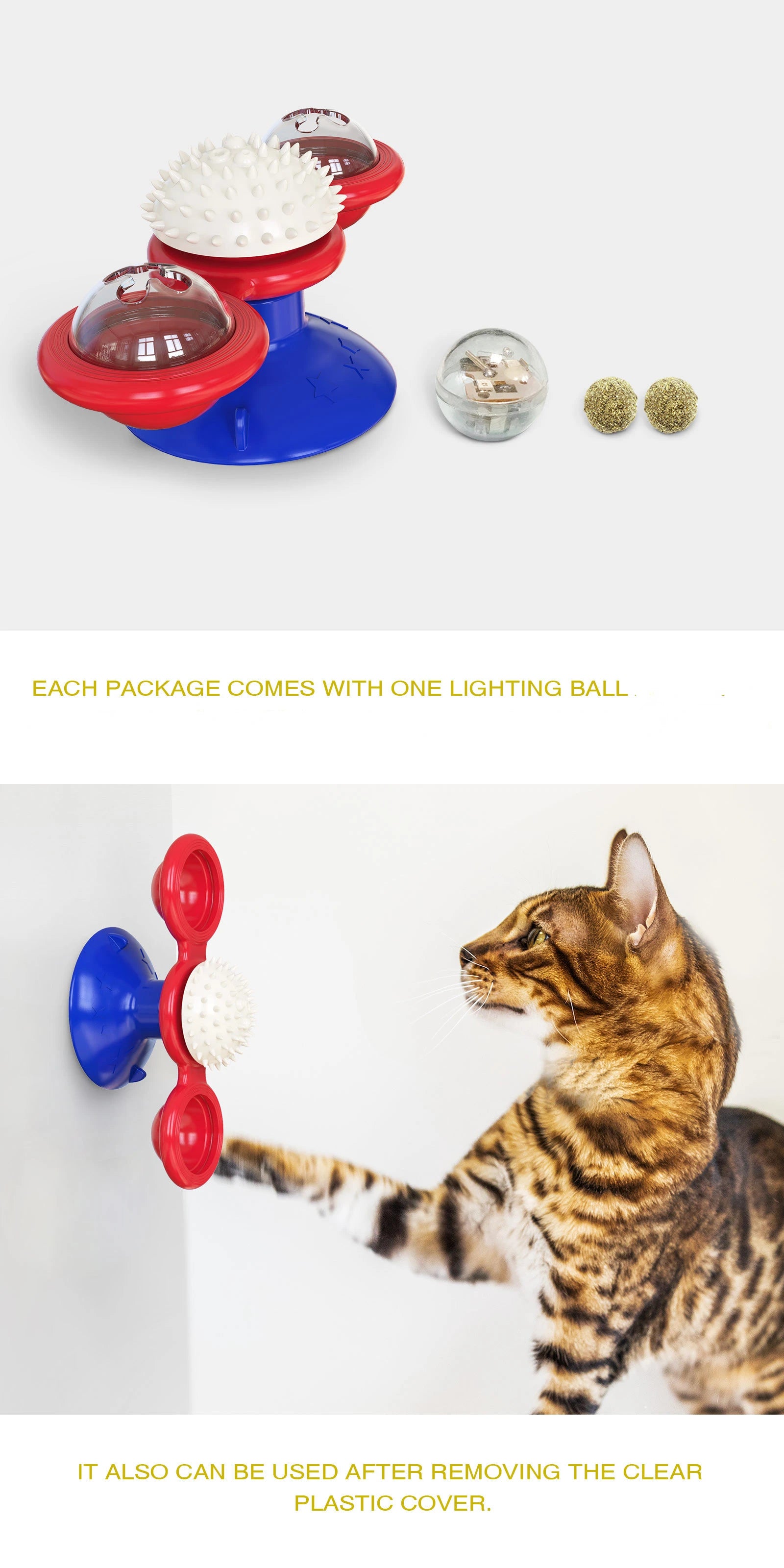 Moulin à vent interactif pour chat