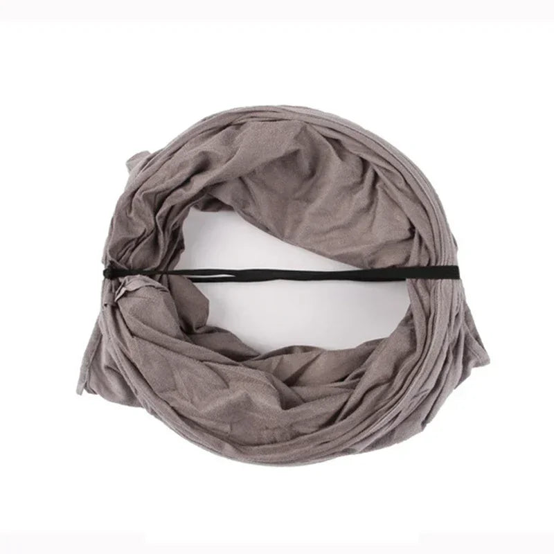 3-Way S-Shaped Grey Suede Cat Tunnel