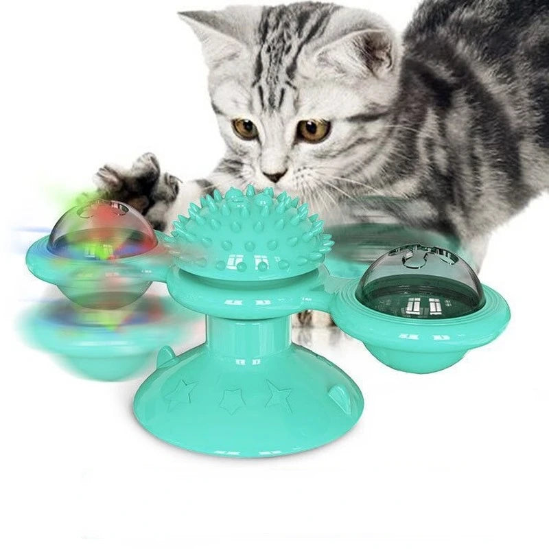 Moulin à vent interactif pour chat