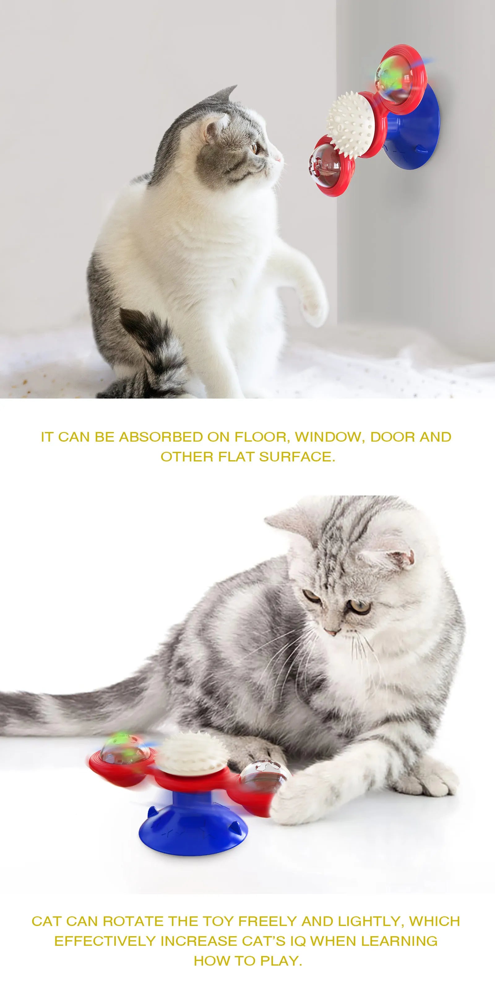 Moulin à vent interactif pour chat
