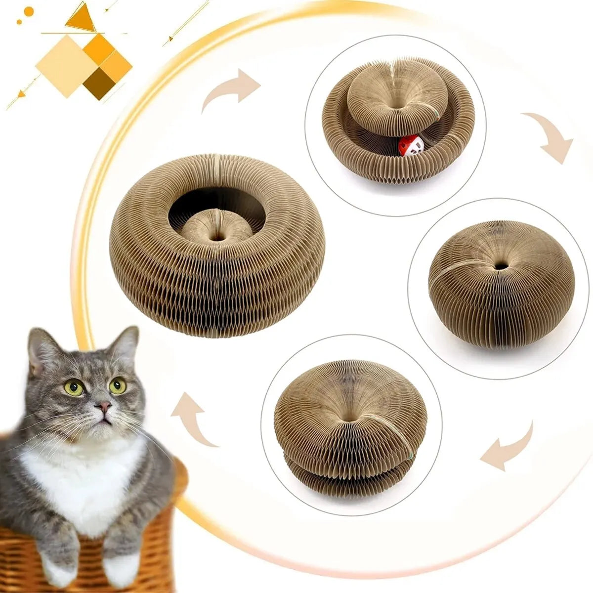 Arbre à chat modulaire avec balle intégrée 