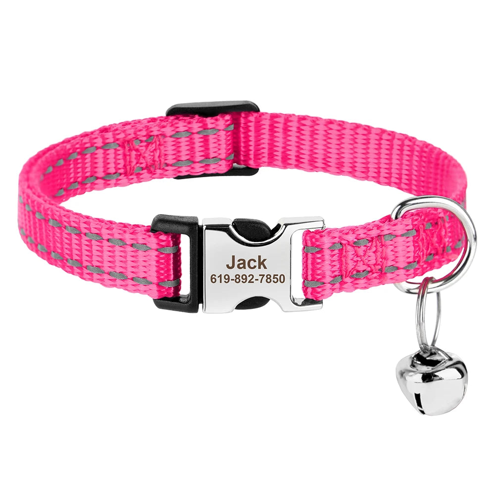 Collier pour chat réglable imprimé personnalisé 